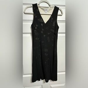 Ann Taylor Loft Floral Black Dress 2P